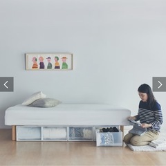 無印良品　脚付マットレス　セミシングル　取説・トッパー付き の画像
