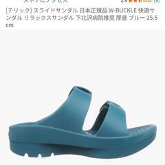 お値下げ‼️Telic W-BUCKLE サンダル ブルー 25.5cmの画像