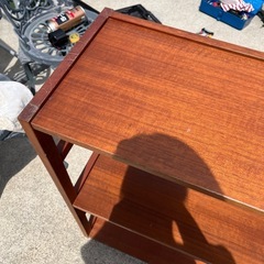 棚　収納棚　シェルフ　木製棚　アンティーク　昭和レトロ　ヴィンテージ　ビンテージ　3段【60×30×76.5】の画像