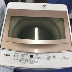 ★リユースのサカイ横浜南店★YM1387 AQUA 洗濯機 AQW-S5NBK 5.0kg 22年製 動作確認／クリーニング済みの画像