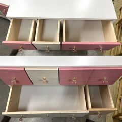 中村敬木工 75チェスト スプラウト2 4段 ピンク系 衣類収納 タンス ☆ 札幌市 白石店 の画像