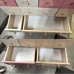 中村敬木工 75チェスト スプラウト2 4段 ピンク系 衣類収納 タンス ☆ 札幌市 白石店 の画像