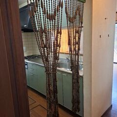 数珠暖簾　レトロの画像