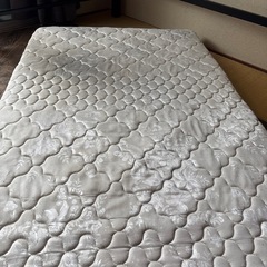 ロフトベッド 黒 薄型マットレス付きの画像
