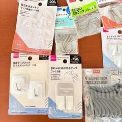 粘着フック S字フック ステンレス モップキャッチ フィルムフック テープフックの画像