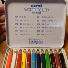 Uniウォーターカラー水彩色鉛筆の画像
