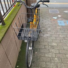 リサイクルショップどりーむ荒田店　No449 自転車　シティサイクル　２６インチ　ギア切り替え６段変速　LEDオートライト付き　チェーン若干伸び　漕ぐとカリカリ鳴りますの画像