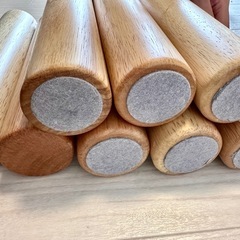 無印良品 木製脚 26cm ナチュラル 8本セットの画像