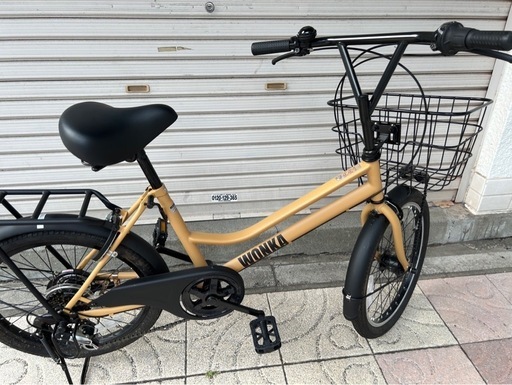 WONKA ミニベロ FTS206BHD カーキ　20インチ　カゴ付き自転車