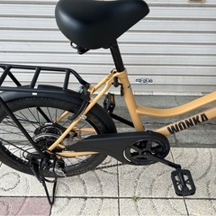 WONKA ミニベロ FTS206BHD カーキ　20インチ　カゴ付き自転車の画像