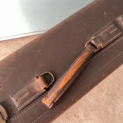 アンティーク　革トランク　の画像