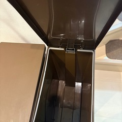 45L ゴミ箱　ペダル　ブラウン 2個セットの画像
