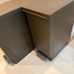 45L ゴミ箱　ペダル　ブラウン 2個セットの画像