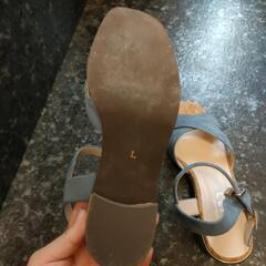 サンダル　くすみブルー　Lサイズの画像