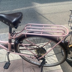 格安★26インチママチャリ　カゴ付き自転車　ギア、荷台付きの画像