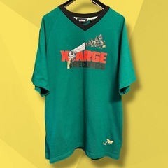 ✨希少・美品✨ XLARGE RECORDS Tシャツ 銃 蝶 グリーン XLの画像