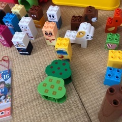 アンパンマン  はじめてのブロックワゴン　中古の画像