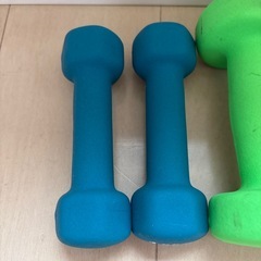ダンベルセット 1kg 2kg シェイプアップ フィットネス カラーダンベルの画像