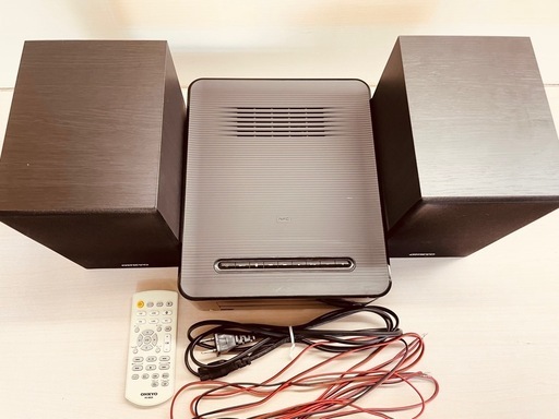【美品】ONKYO オンキョー CDレシーバーシステム ミニコンポCR-U6 ブラック Bluetooth リモコン　2020年製