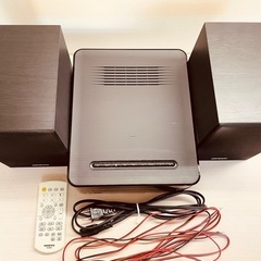 【美品】ONKYO オンキョー CDレシーバーシステム ミニコンポCR-U6 ブラック Bluetooth リモコン　2020年製の画像
