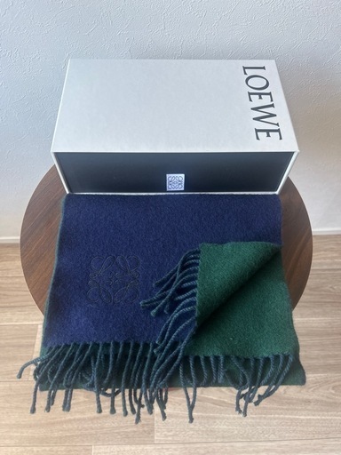 LOEWE バイカラースカーフ(ウール&カシミア)