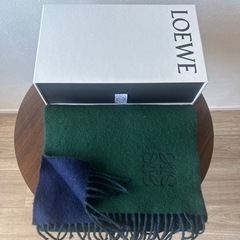 LOEWE バイカラースカーフ(ウール&カシミア)の画像