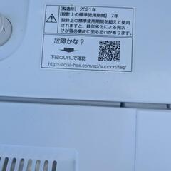 AQUA　洗濯機　6kg 2021年製の画像