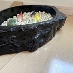 那智黒水盤　花器　生花　アンティークの画像