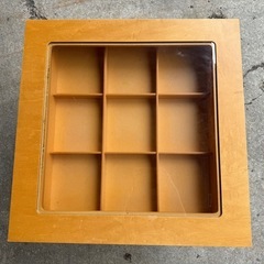 【訳あり品】コレクションテーブル ガラス天板 引き出し収納付きの画像
