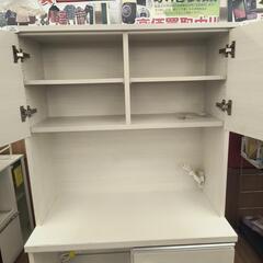 【ジャングルジャングル守口店】2枚扉食器棚　ホワイト　土井インテリヤの画像