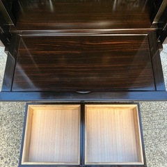 仏壇 小型仏壇 30号 黒丹 黒檀 花八葉 乾佛具店の画像