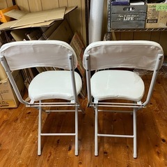 2脚セット売り　ニトリ　折りたたみチェア　折りたたみイス　椅子の画像
