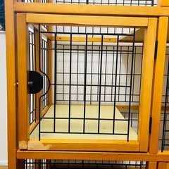 3段木製キャットケージの画像