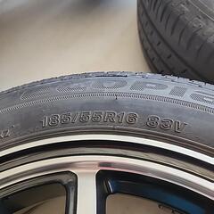 ⭐マイスター 16×6.5j　+50　 4穴　PCD100 ブリヂストン EP150 185/55R16 2020年 4本 ブラポリ の画像