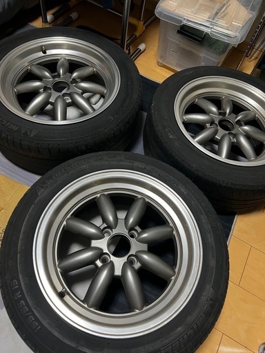 15インチ7j pcd1004穴ワタナベ風ホイール