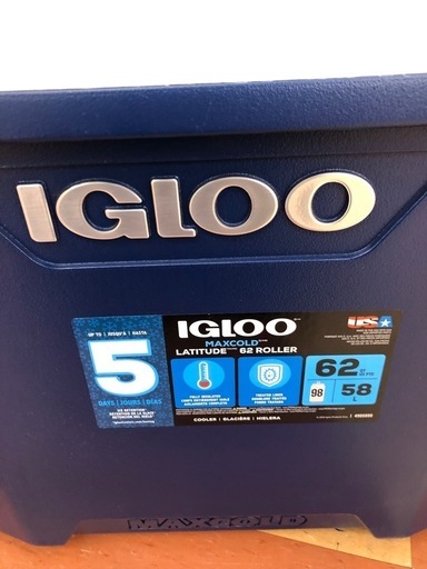 《尼崎市/リサイクルショップドリーム次屋店》★ジモティー割引有★IGLOO マックスコールド　62QT(58L) クーラーボックス☆尼