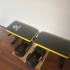 可変式24キロダンベル2つ✖️トレーニングベンチの画像