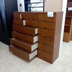 リユースのサカイ太田店★ジモティ割あり★  タンス ブラウン H140×D45×W150 クリーニング済み OJ10659の画像