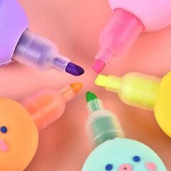 蛍光ペン ５色セット かわいい オシャレ キュート 蛍光マーカー タコさんの画像
