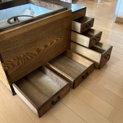 昭和レトロ　木製長火鉢の画像
