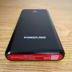 POWERADD Pilot X7 20000mAh モバイルバッテリーの画像