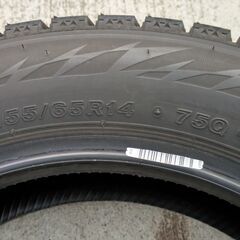 ２０２３年ブリヂストンＶＲＸ２冬タイヤ工賃込み１５５／６５Ｒ１４　４本セットの画像