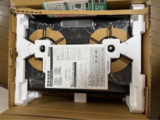 【新品未使用】ガスコンロ　IC-S89BM-L