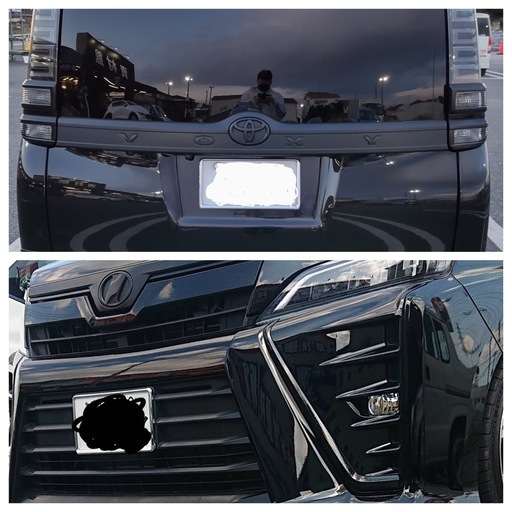 ヴォクシー 80 後期　ブラックアウト化セット　素人塗装