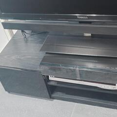 テレビ台、黒、木製、岡山市、120×30×40の画像