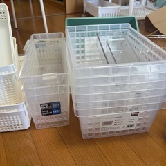収納バスケット・トレー・キッチン整理用品 30点セットの画像