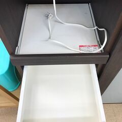 【ジャングルジャングル岩出店】【B10】レンジ台  ブラウン 幅80cm×奥行40cm×高さ115cm の画像