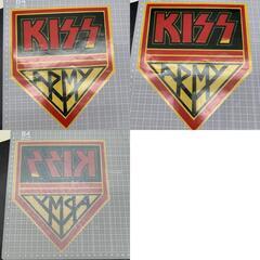 A357【ステッカーのみ】キッス／地獄の全貌　付属品　C&D Visionary Kiss Army メタルステッカー　糊なし台紙剥がれの画像