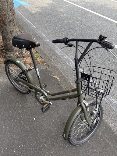 ブリヂストン　シティサイクル　自転車　カーキ グリーン