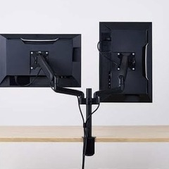 PCモニター2台+モニターアームの画像